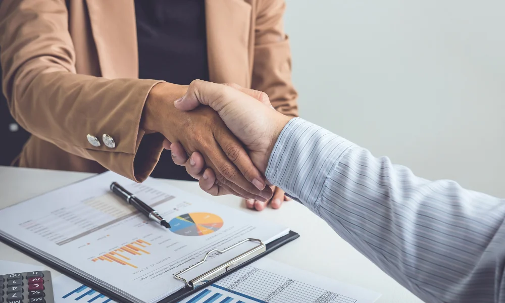 A handshake showing partnership