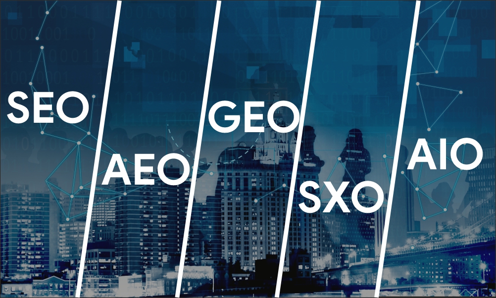 SEO vs AEO vs GEO vs SXO vs AIO