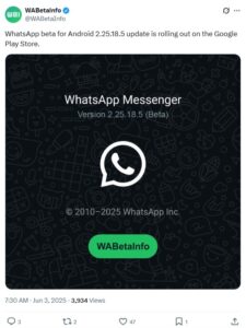 WABetaInfo - WhatsApp beta 2.25.18.5 live on Play Store