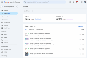 Google Search Central Blog - insights report