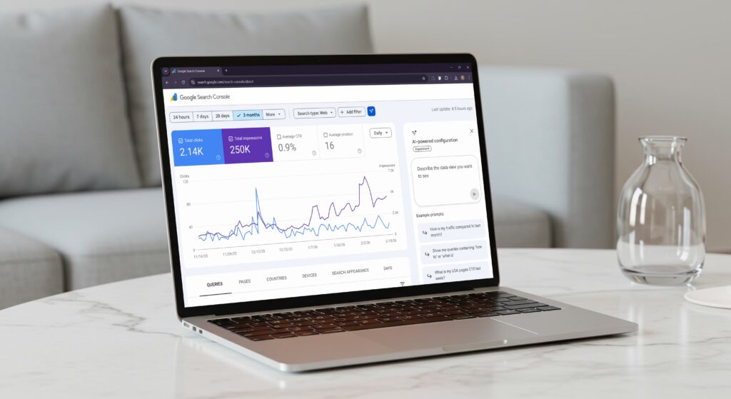 Google Search Console AI-powered configuration