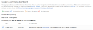 Google May Core Update