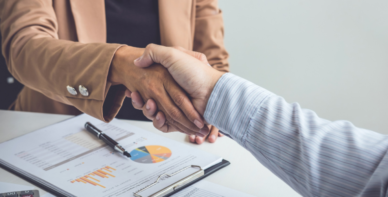 A handshake showing partnership